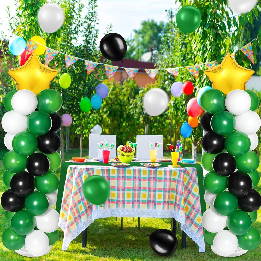 2 Sets of Balloon Column Stand Kit with 2 Star Balloons 100 Latex Balloons 2 ...