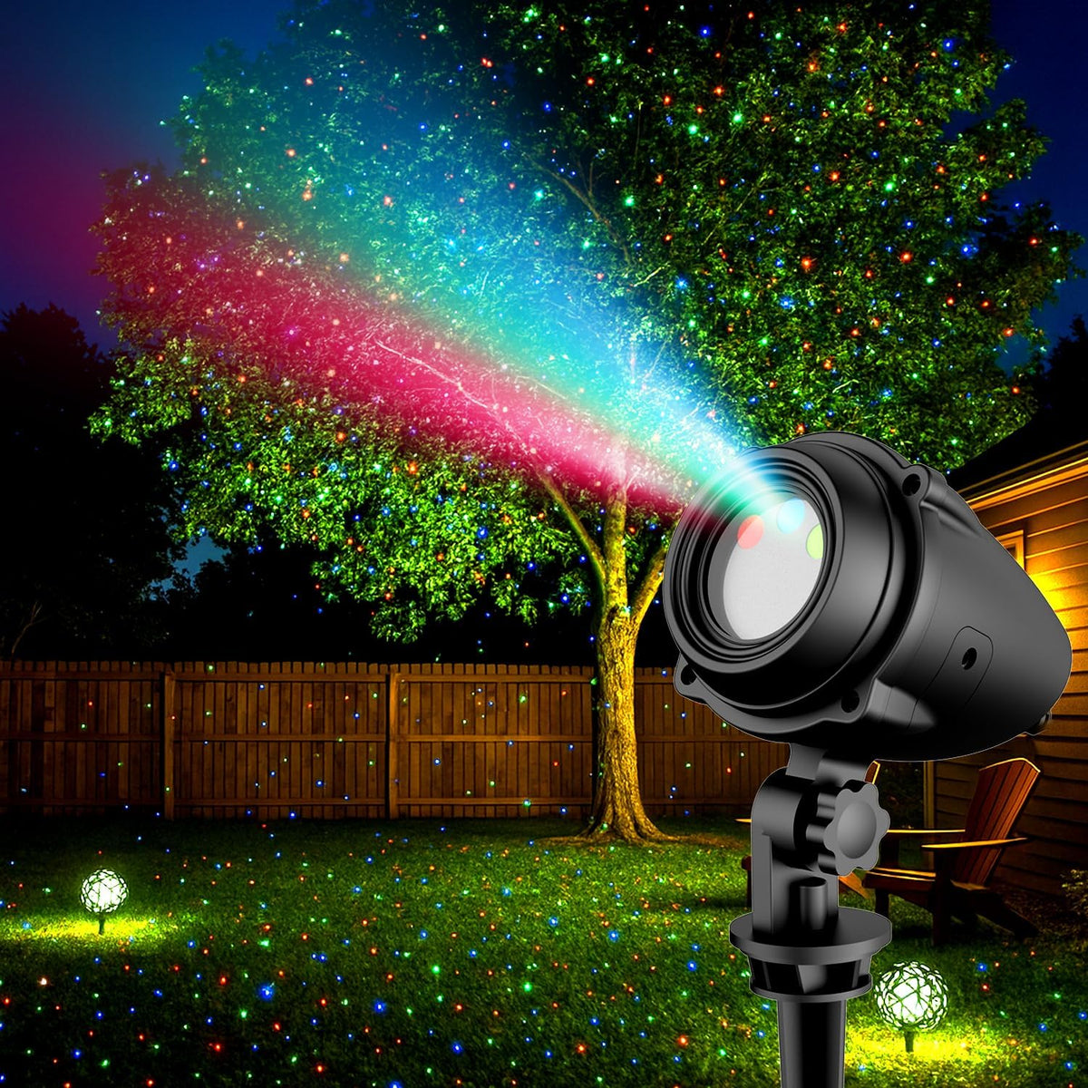 RGB Laser Projector Light Outdoor, All-Metal Casing