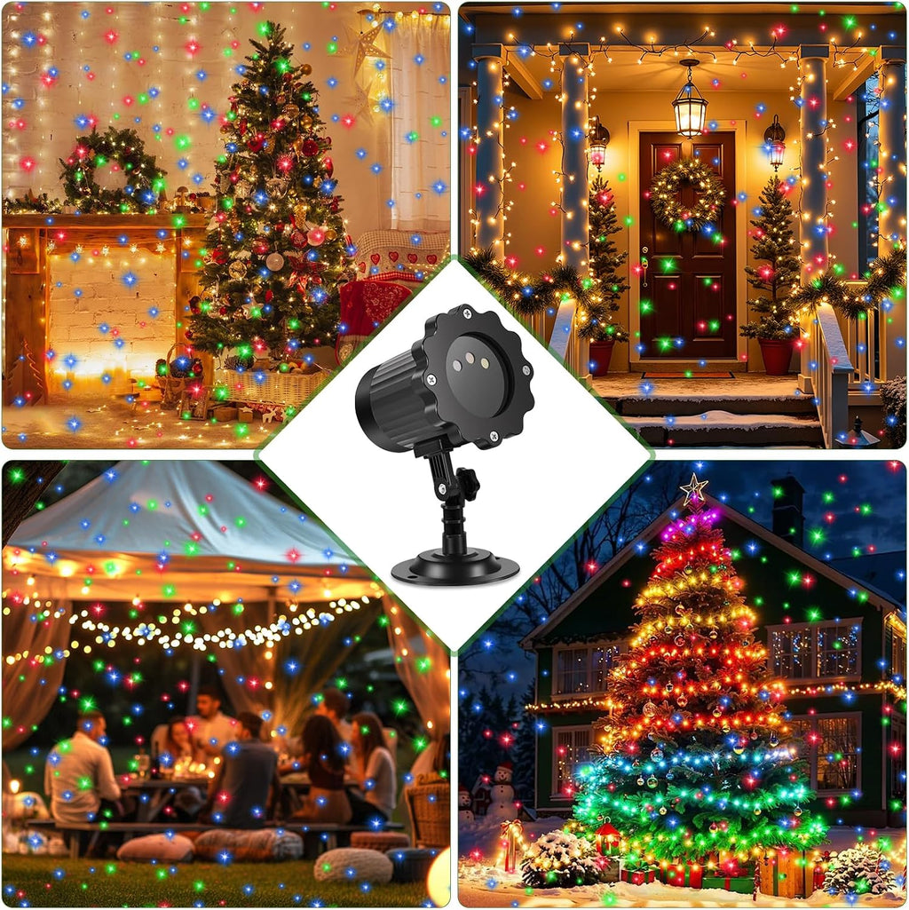christmas laser lights, projector lights landscape spotlight rgb on a desk or shelf