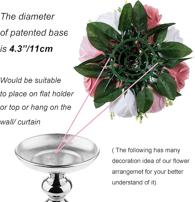 BLOSMON Dusty Rose Flowers Centerpieces: 6 Pcs Pink Roses Artificial Flowers Balls for Wedding Dinning Table - Fake Silk Kissing Floral Arrangement for Home Party Event Decor