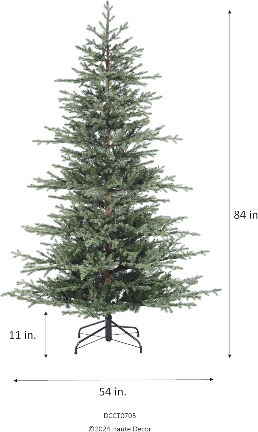 Haute Decor 7 Foot Pre-Lit Alberta Alpine Fir Christmas Tree
