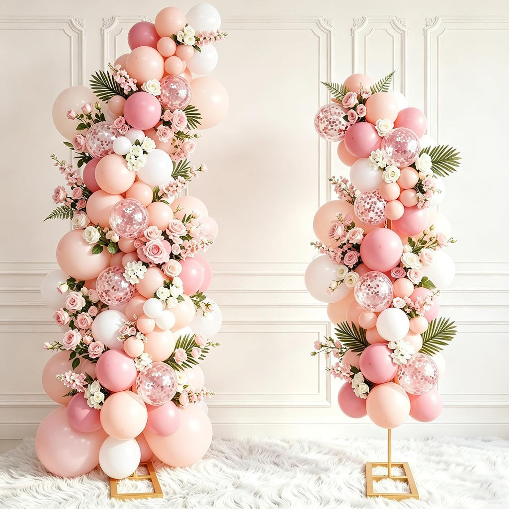 Half Balloon Arch Stand Set of 2, 7.5FT & 6.2FT Balloon Arch Kit