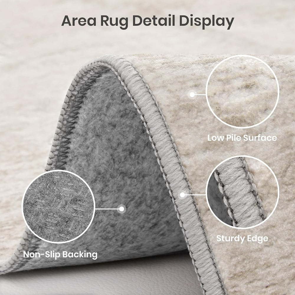 Washable Rugs 8x10 - Stain Resistant 8x10 Area Rugs for Living Room, Non Slip...