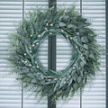 32" Large Artificial Eucalyptus Wreath with Seeds for Front Door(Green)
