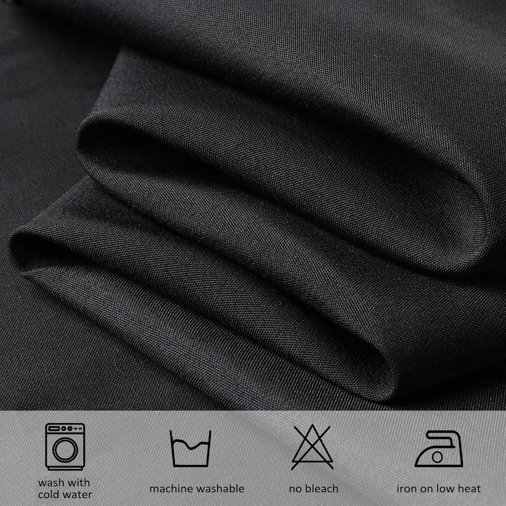 8 Pack Black 60 x 60 Inch Square Tablecloth