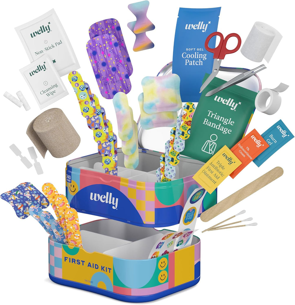 Welly Comprehensive First Aid Kit - FSA Eligible - Adhesive Bandages, Tape an...