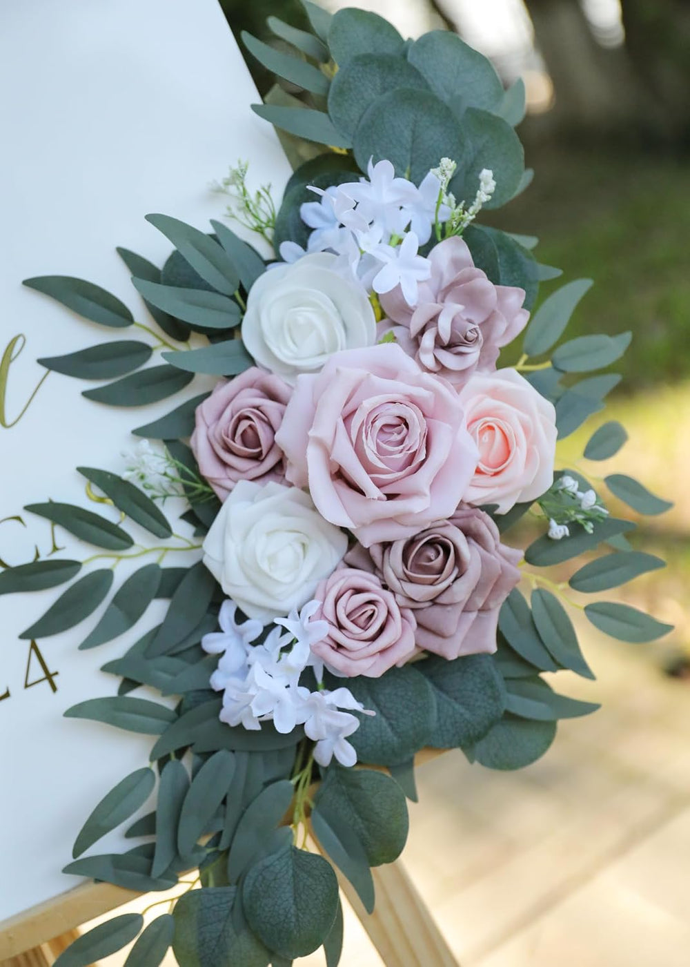Artificial Dusty Rose Wedding Arch Flower Floral Swags Set of 2