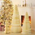 3 Pcs Large Honeycomb Christmas Tree,Classic,White