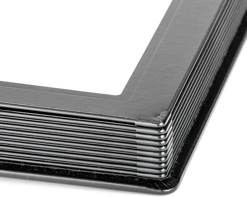Professional Leatherette Bound Slip-in Photo Album 8x10 (10 Page), Black/Black