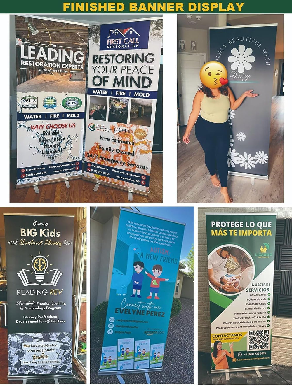 Custom Retractable Banner with Aluminum Silver Stand – Ready in 1 Day, Person...