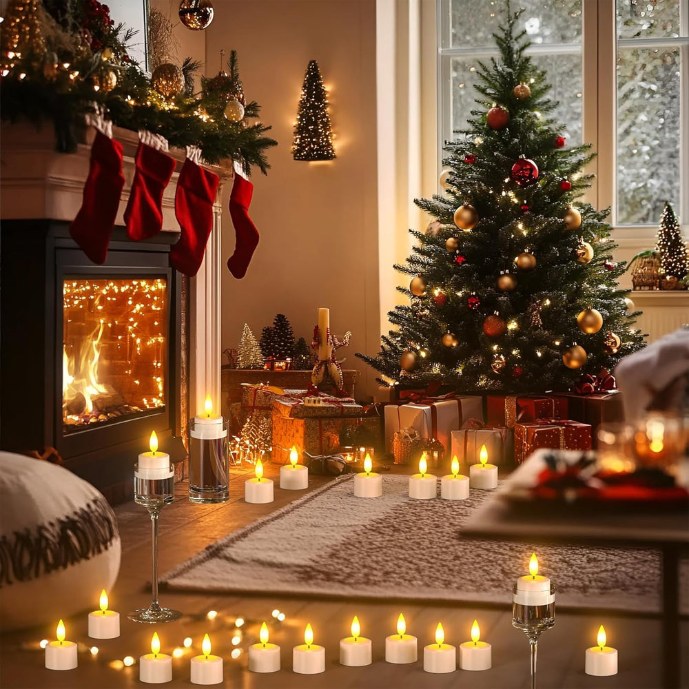 PChero Rechargeable Flameless Candles with Remote & Magnetic Charging Base