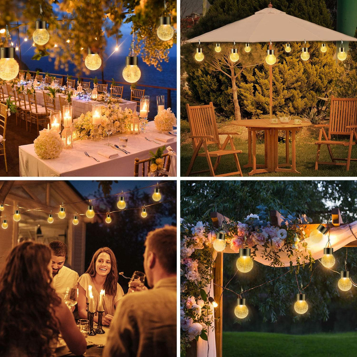 solar lights outdoor decorative 32 pack, hanging solar, view 9
