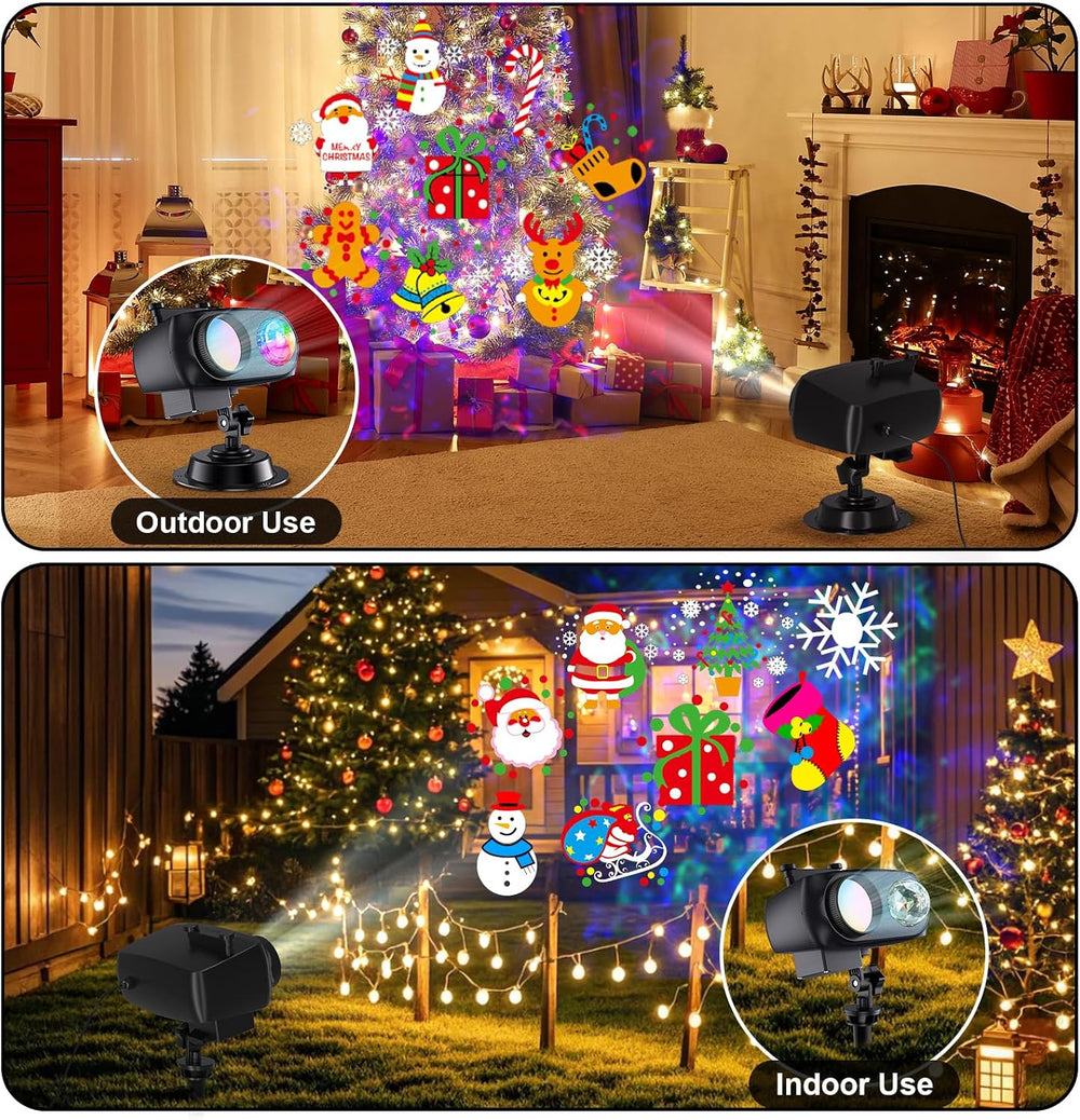 Halloween Christmas Projector Lights Outdoor 10 HD Holiday Slides
