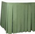 Ultimate Textile Pleat Polyester Fabric Table Skirt - Machine Washable Flame Resistant with Clips for Events, Weddings & Trade Shows, Cut & Sewn in Paterson, NJ - Sage, 21' Box Pleat