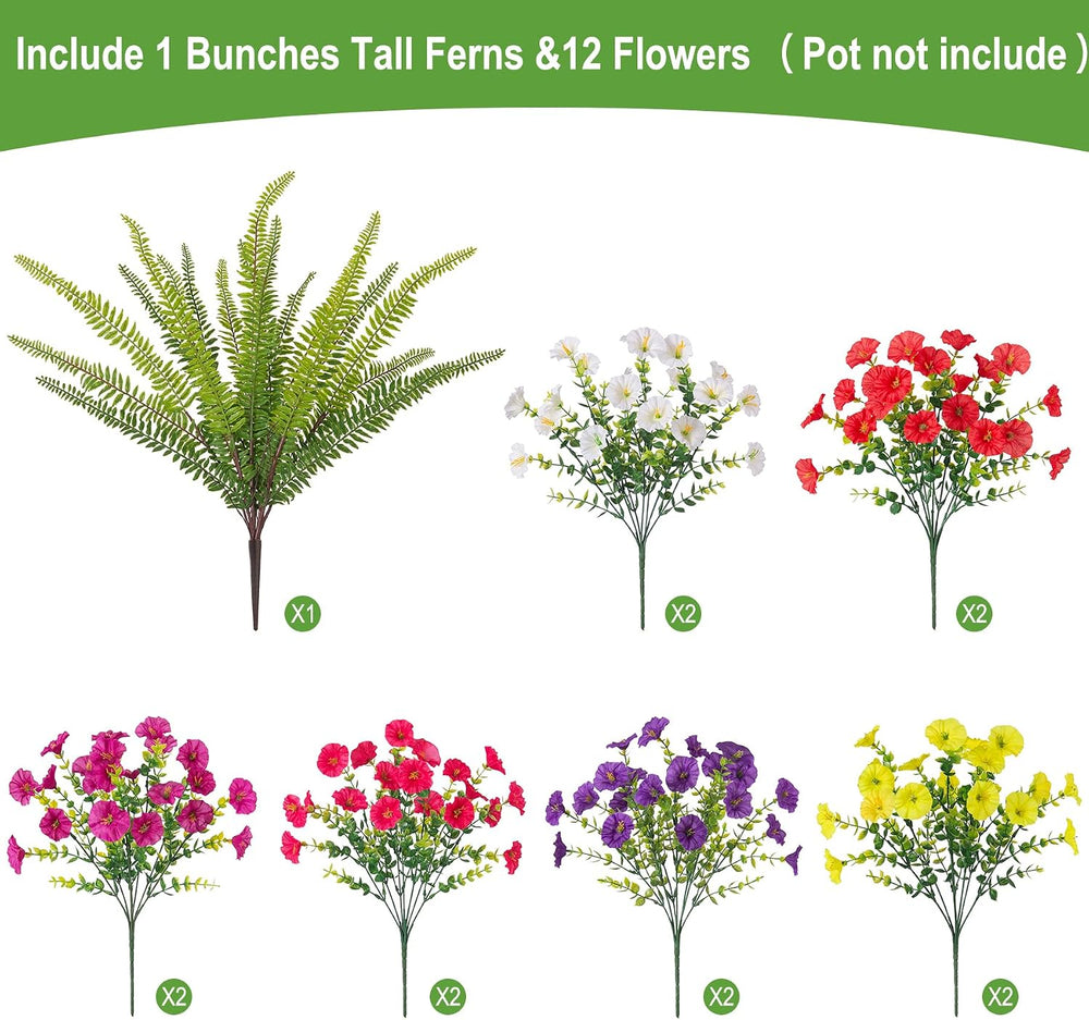 Artificial Flowers for Outdoors Faux Plants Outside Indoor