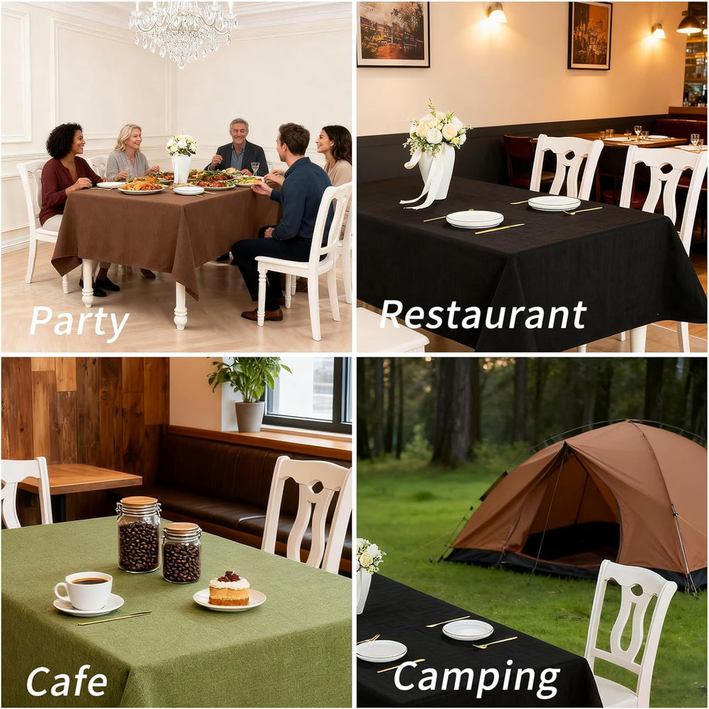 Table Cloth Rectangle Table Cover 118"x57" Black Tablecloths