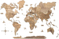 Enjoy The Wood 3D Wooden World Map Wall Art (Terra, M)