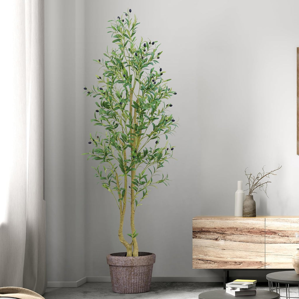 hzxgcp 6ft artificial olive tree indoor, fake olive, package contents