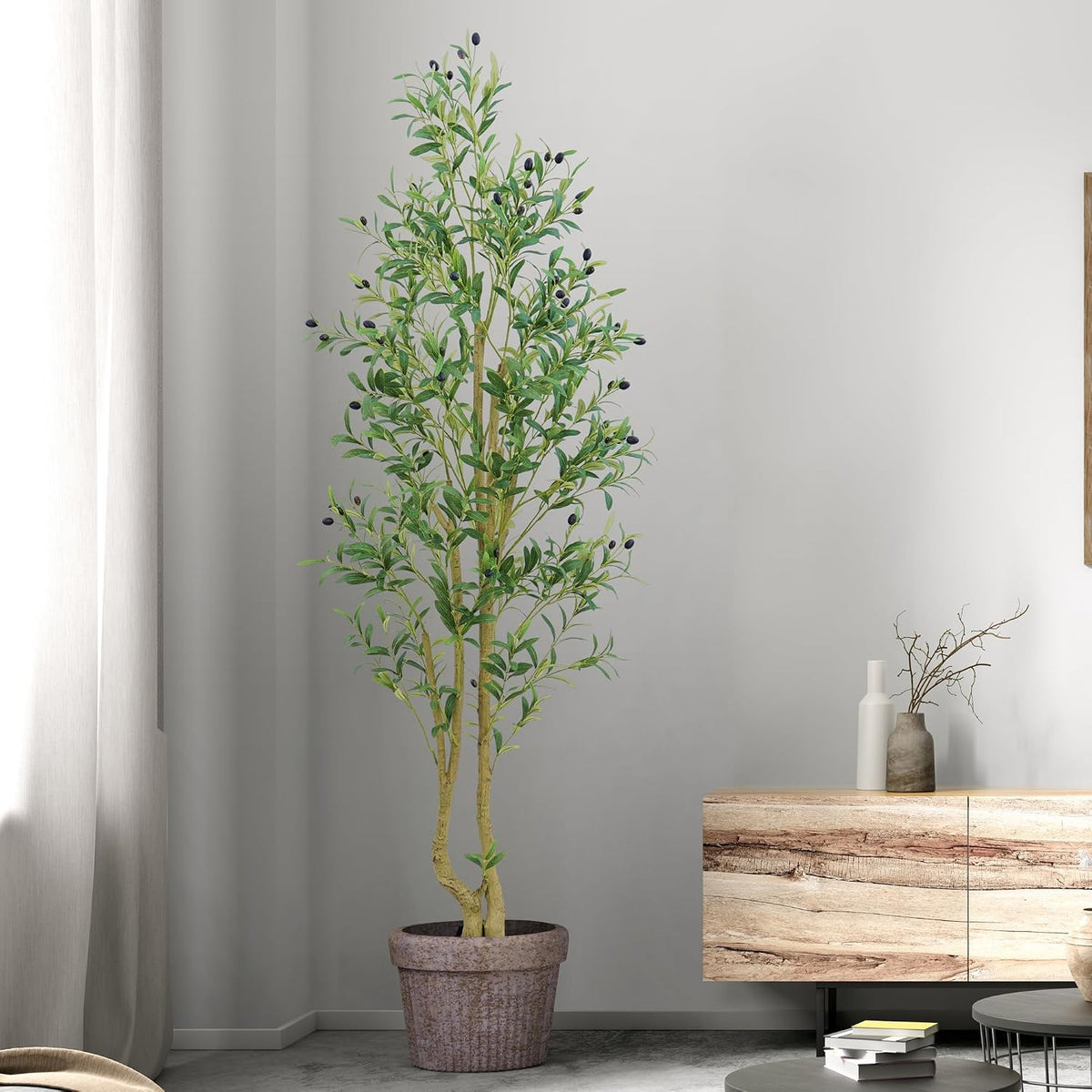 hzxgcp 6ft artificial olive tree indoor, fake olive, package contents