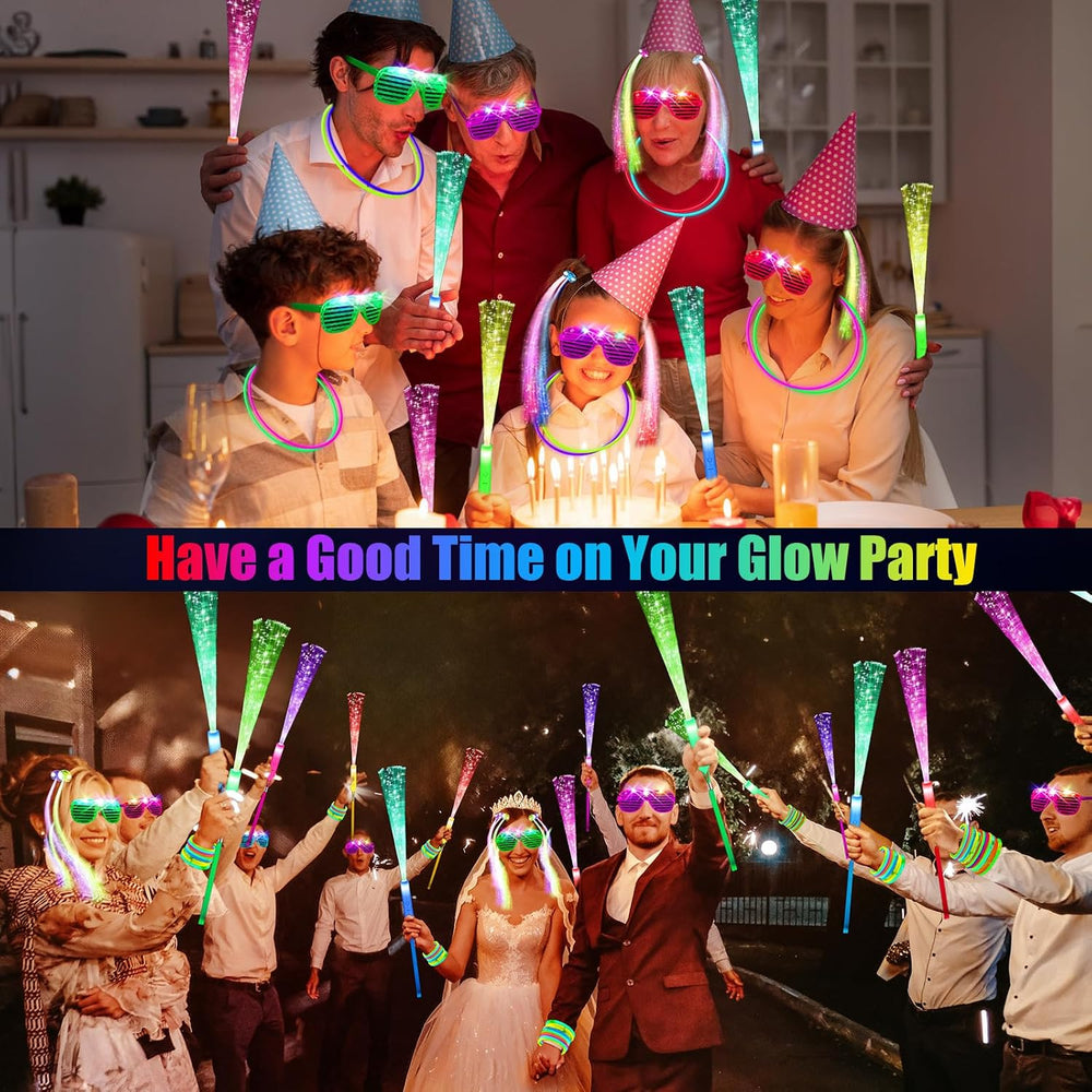 148 PCS Glow in the Dark Party Supplies Indoor/Outdoor Use (Assorted)