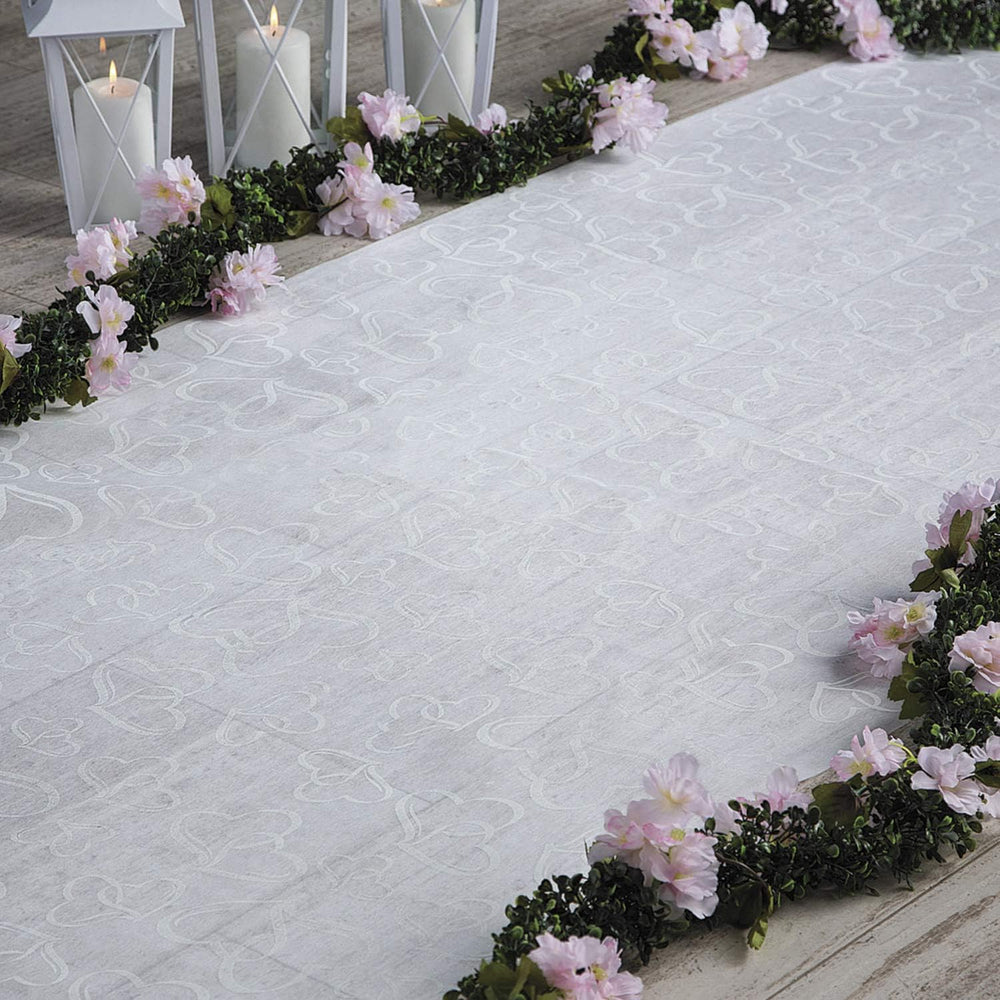 Fun Express Wedding Aisle Runner, White