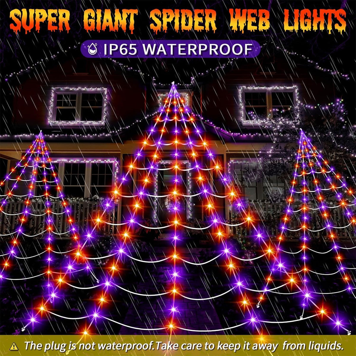 halloween decorations outdoor, 200 led halloween giant spider on a desk or shelf