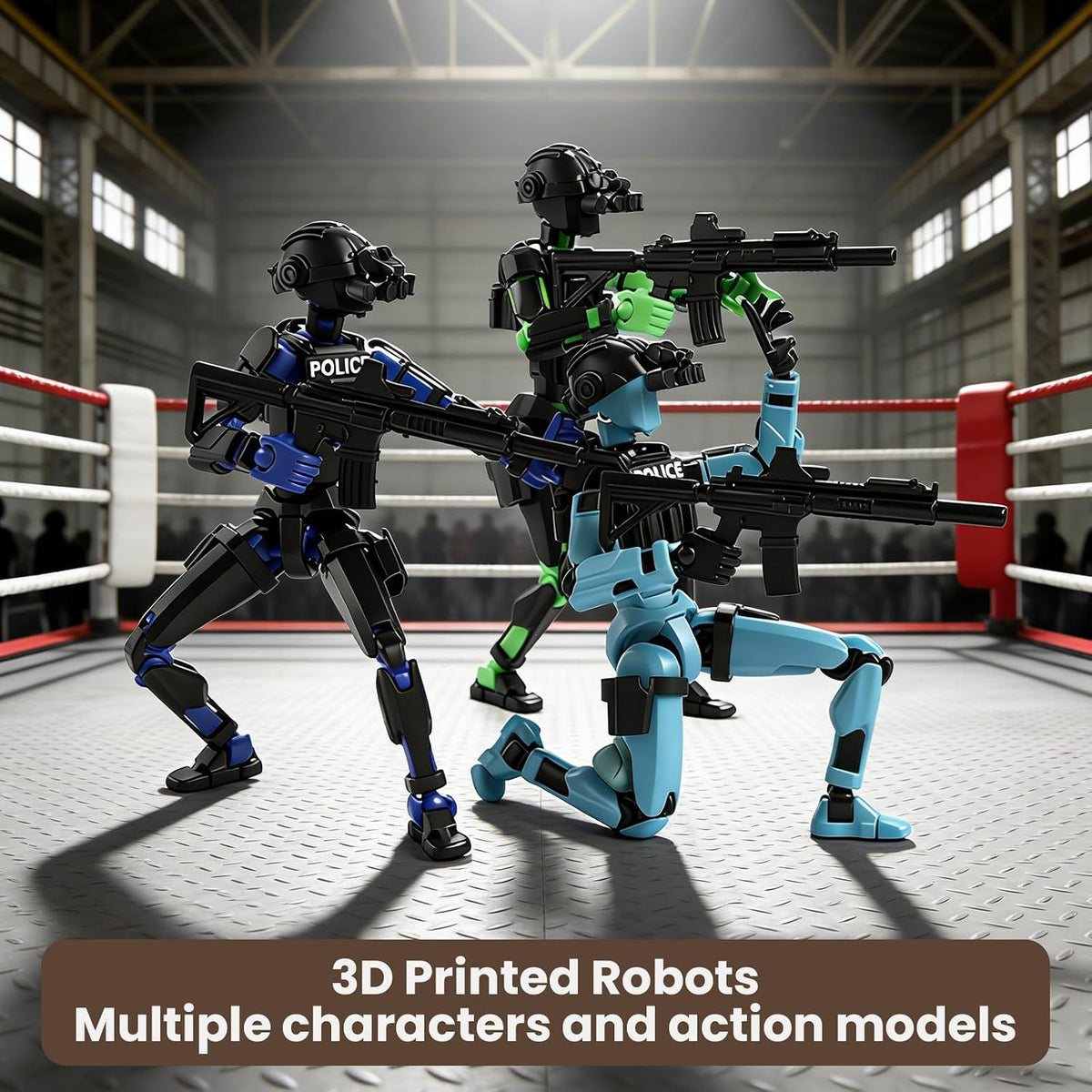 3d printed dummy 13 police shield action figure showing dimensions