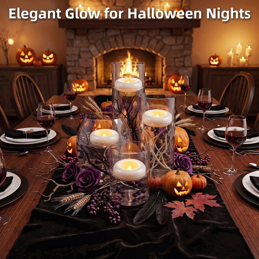 Rechargeable Flameless Floating Candles, 12 Pack Water Activated Tea Lights