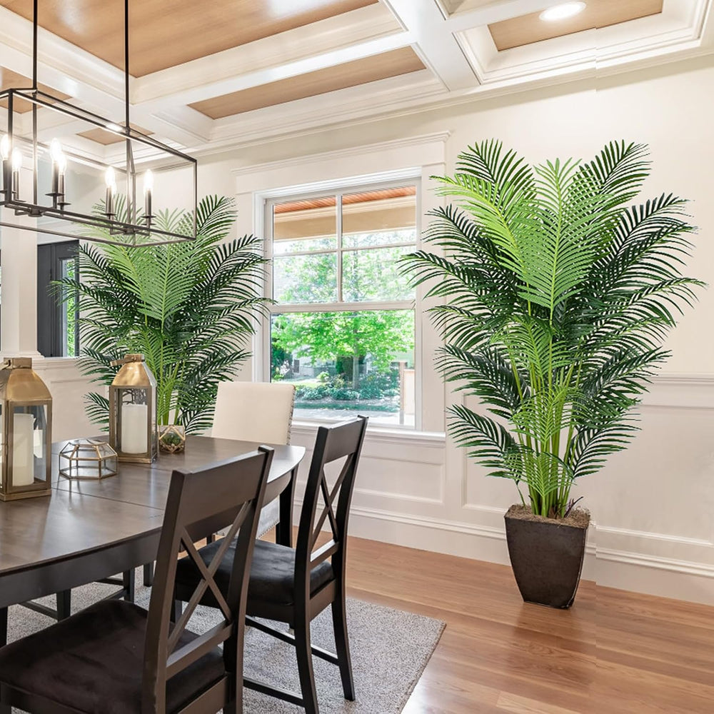 YEPDIN 6 Ft Artificial Tropical Palm Tree With 24 Removable Leaves - Large Fa...