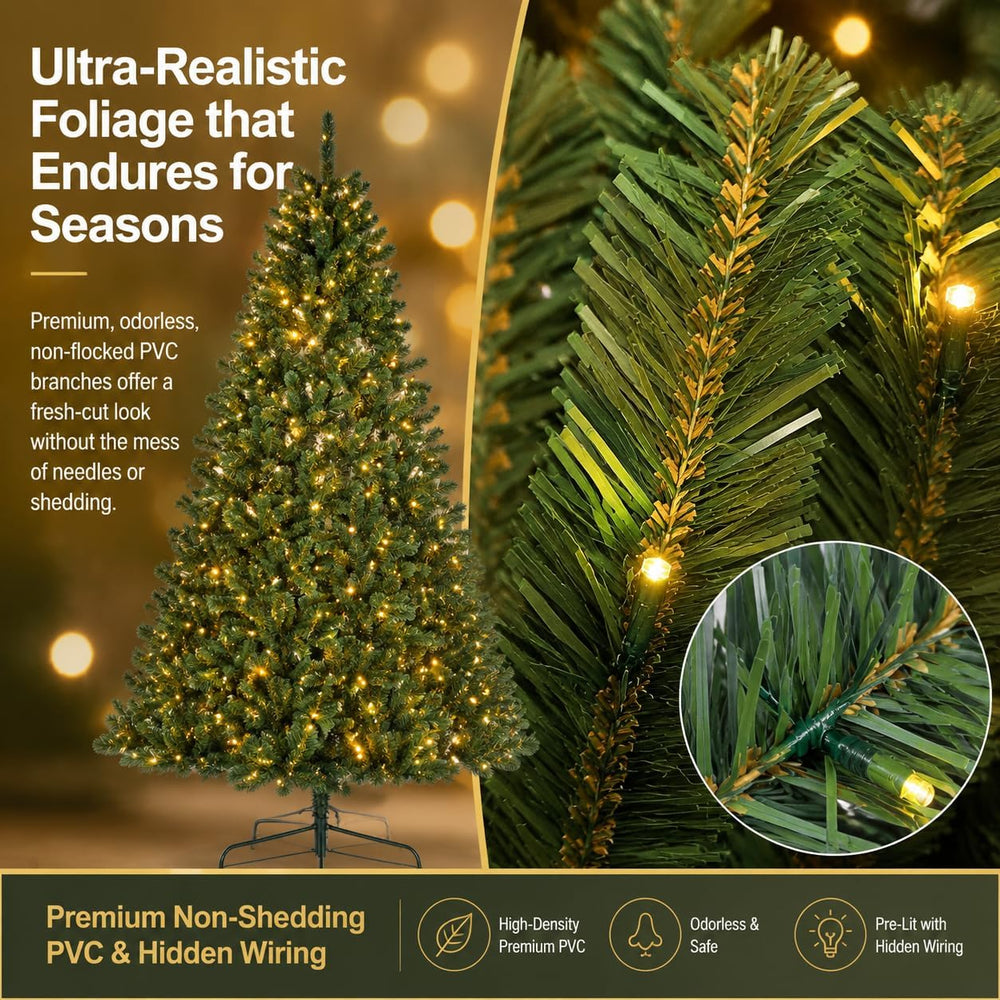 6.5FT Pre-lit Artificial Christmas Tree