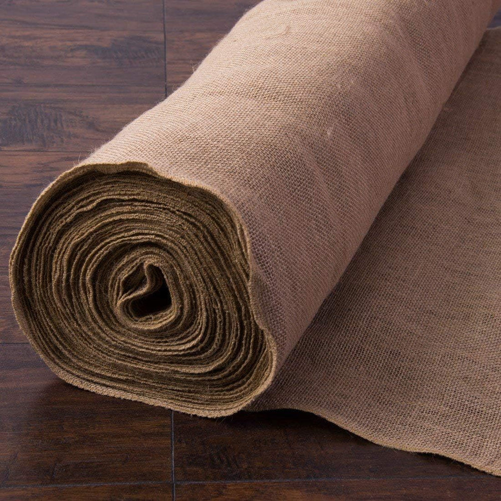 AK Trading CO. 36 x 100ft All Natural Jute Burlap Aisle Runner - Natural