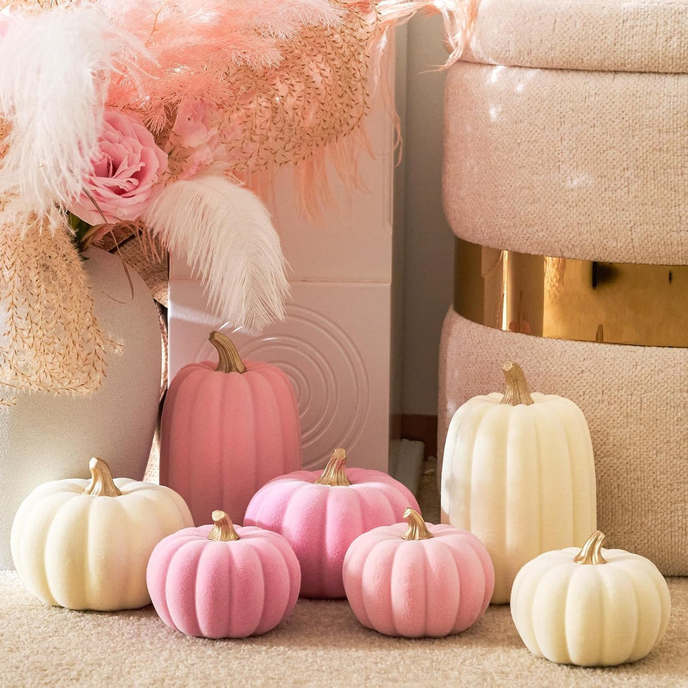 WDS WONDROUS Pumpkins Fall Decoration Thanksgiving Set for Decorating, 7PCS