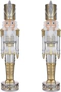 Haute Decor Christmas Nutcracker - Gold and Silver (48 Inch) - Set of 2