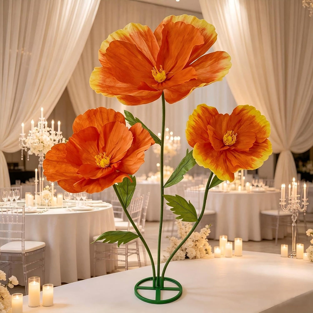 Gradient Paper Flowers, Large Standing Artificial Flower Decor