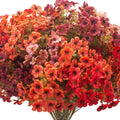 16 Bundles UV Resistant Artificial Fall Mums Outdoor Flowers Autumn Decor