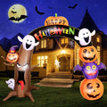 DomKom 10FT Long&8FT Tall Gaint Halloween Inflatable Decorations Dead Tree Arch,Build-in LED Lights Holiday Blow Up Yard Decoration for Party Outdoor，Garden Lawn Deco