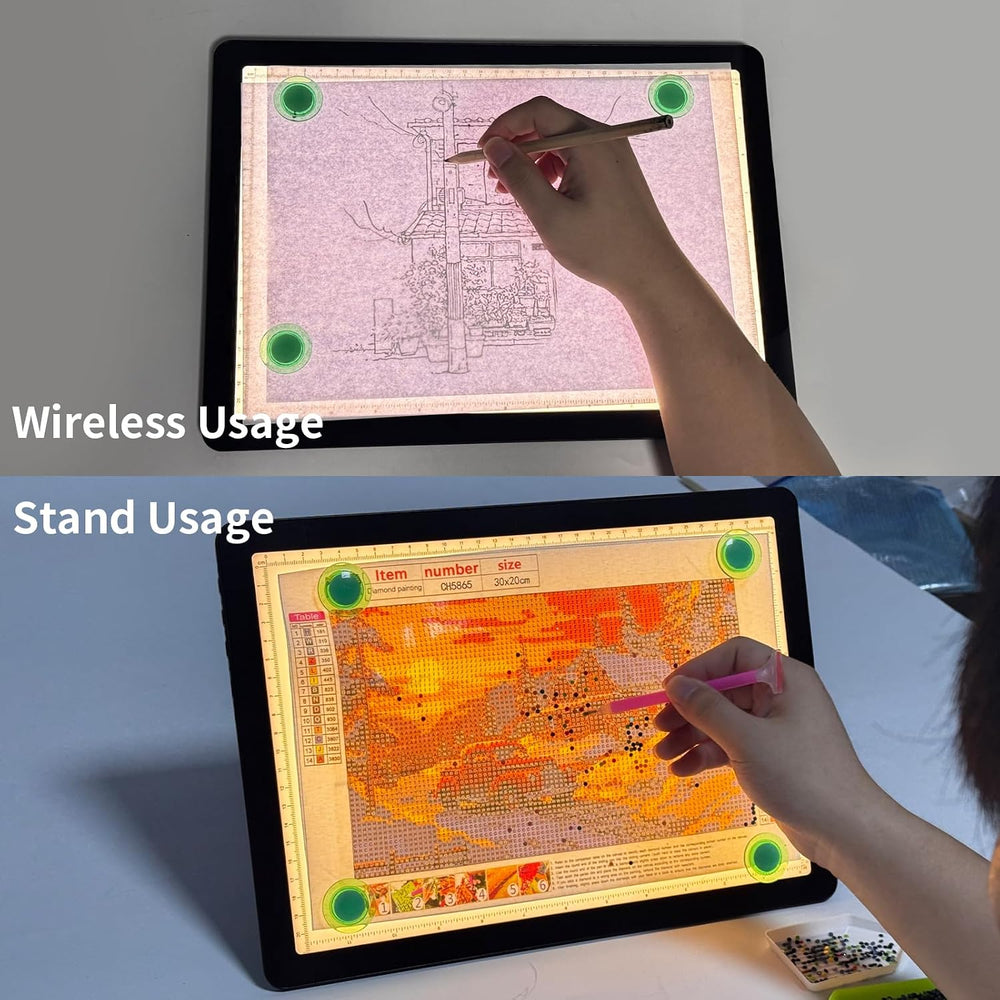 YINGWOND Rechargeable A4 Diamond Art Light Board/Pad with Padded Case