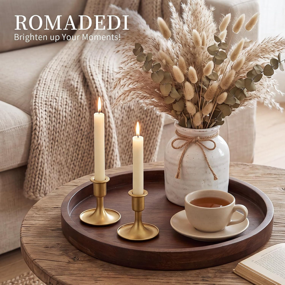 Candlestick Holders Taper Candle Holders, Romadedi Gold Candle Stick Candle H...