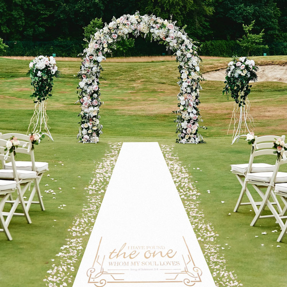 Aisle Runner for Wedding Ceremony, Gold, 4x50 Feet