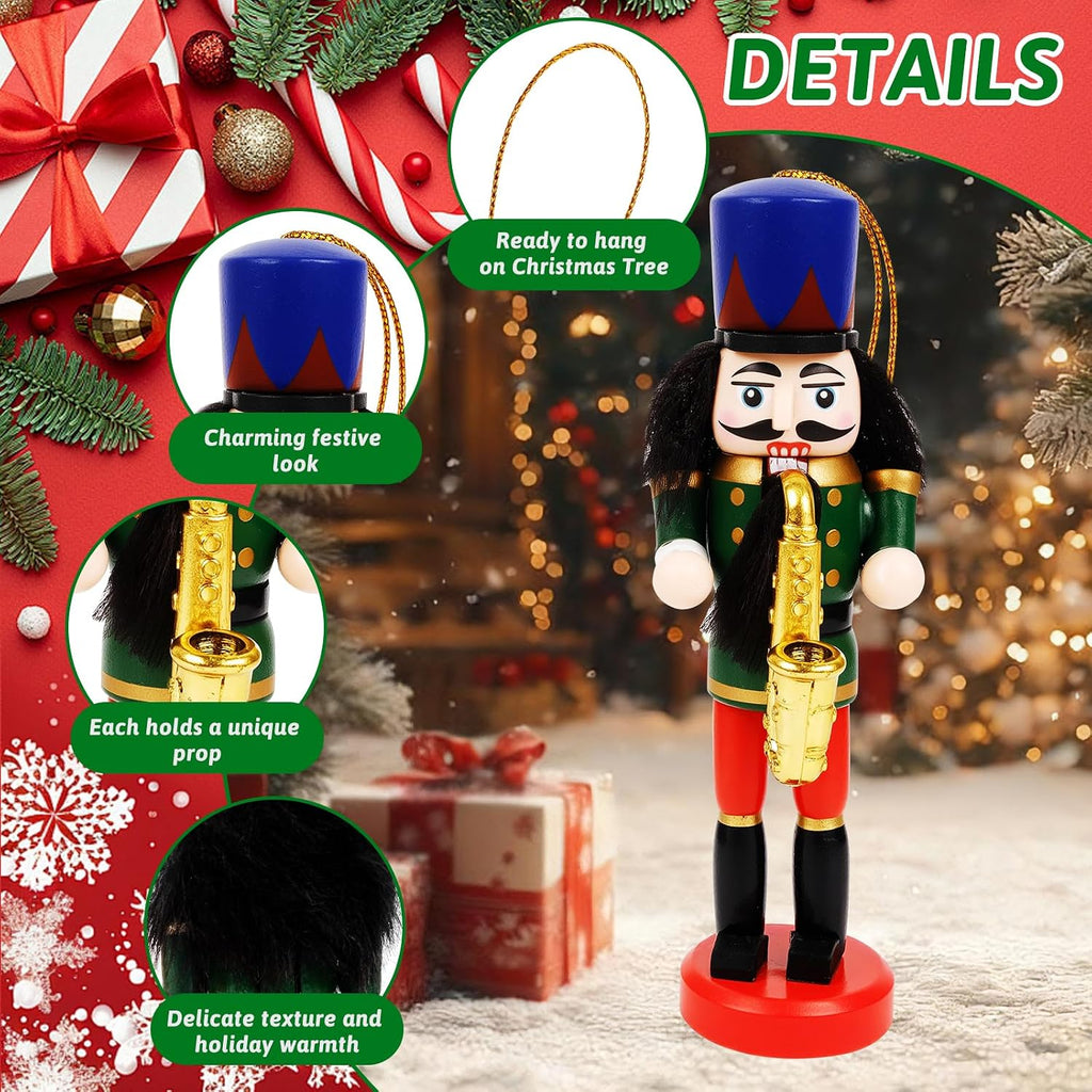 christmas nutcracker ornaments wooden nutcracker tree hanging decorations showing dimensions