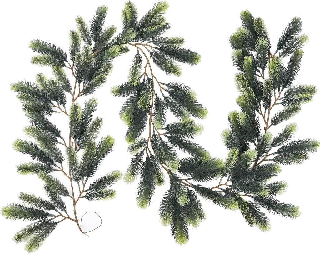 6 Feet Artificial Christmas Pine Garland Clearance, Winter Greenery Garland for Holiday Season Mantel Fireplace Table Runner Centerpiece Décor