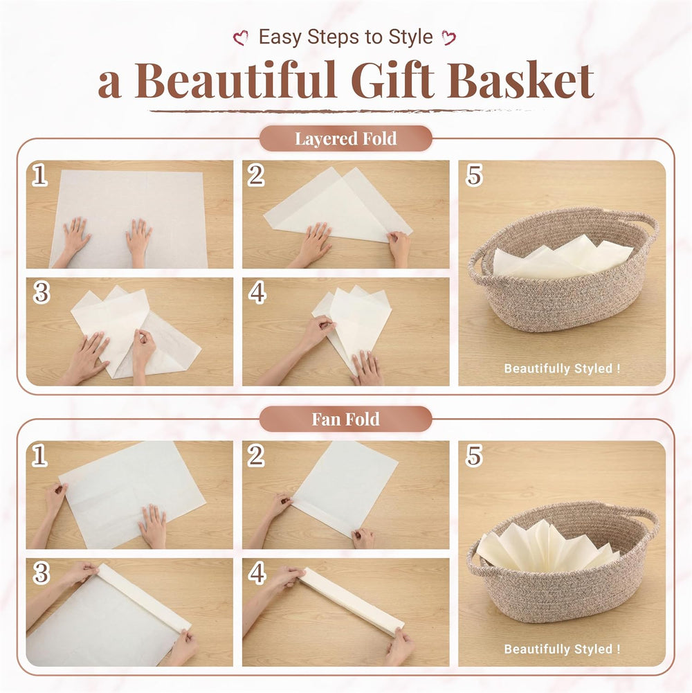 6 Pack Small Woven Gift Baskets Empty to Fill, Cute Gift Basket