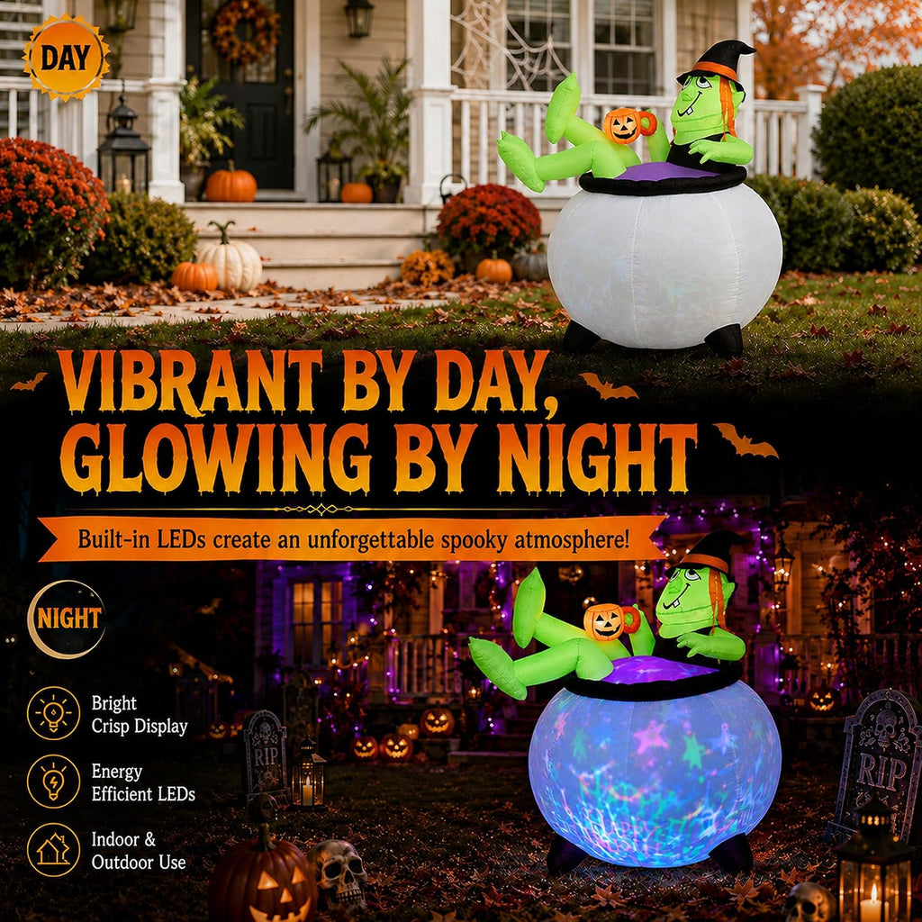5 ft halloween inflatables outdoor decoration, led outdoor, package contents
