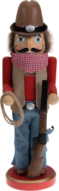 Clever Creations Cowboy 12 Inch Traditional Wooden Nutcracker, Festive Christmas Décor for Shelves and Tables