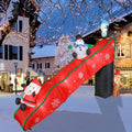 WONDER GARDEN 10 FT Christmas Outdoor Inflatable Slide with Penguin Decor