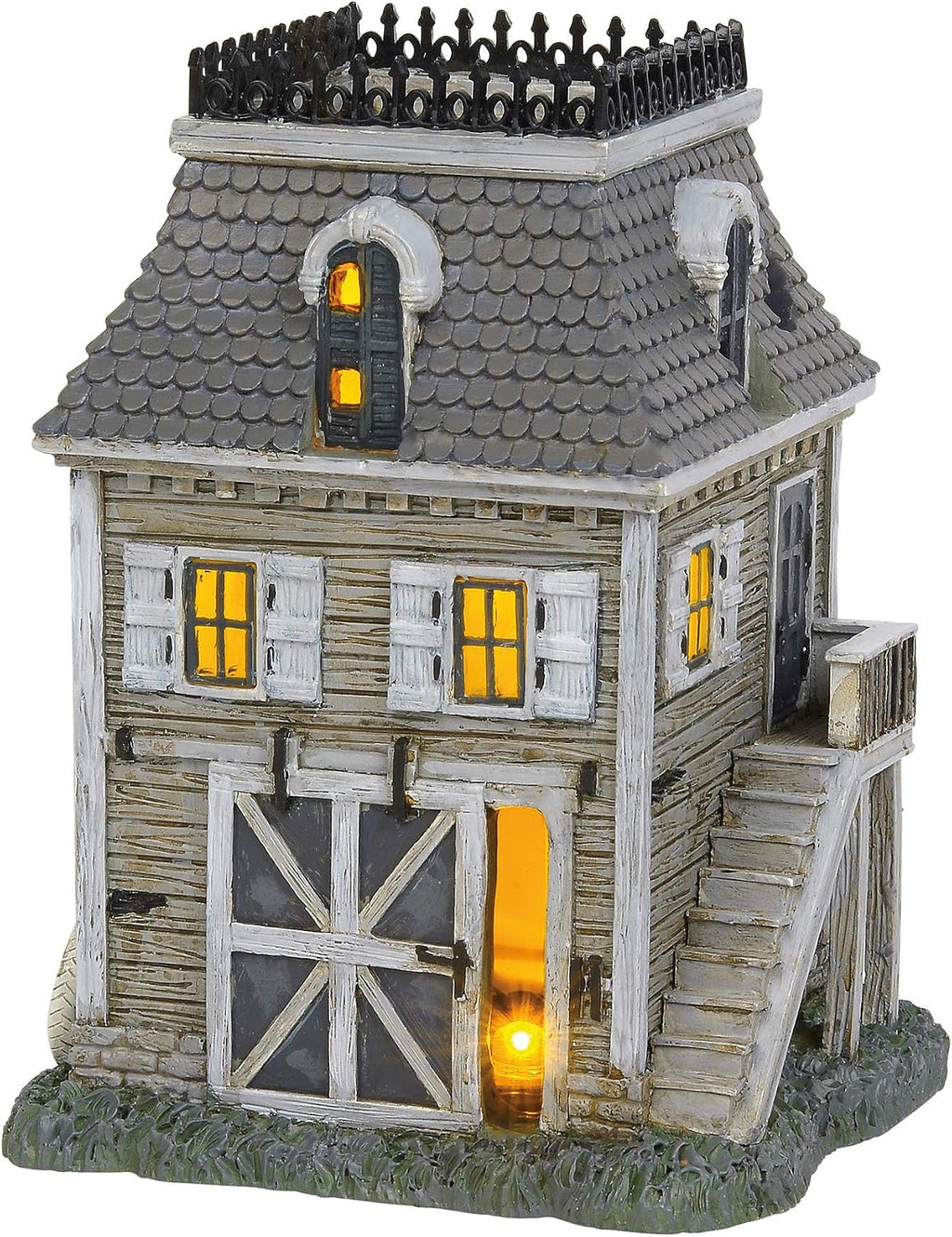 Department 56 The Addams Family Village Carriage House Lit Building, 6.1 Inch, Multicolor
