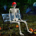 MyoGrip 5.5 FT Skeleton Halloween Decorations, Posable Full Body Life-Size Skeleton Prop with Movable Joints for Halloween Decorations Haunted House Outdoor Yard Prop