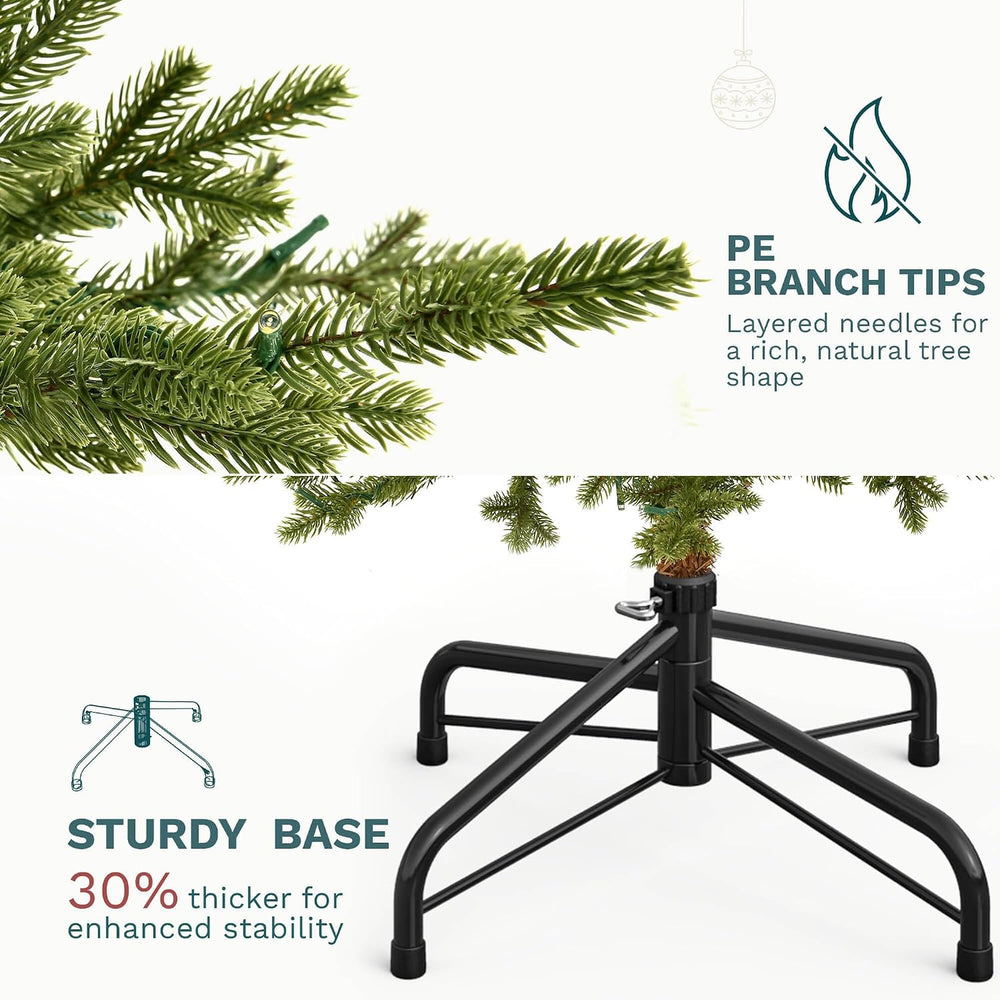 YITAHOME 7.5ft Prelit Sparse Pencil Christmas Tree Aspen Fir with Remote