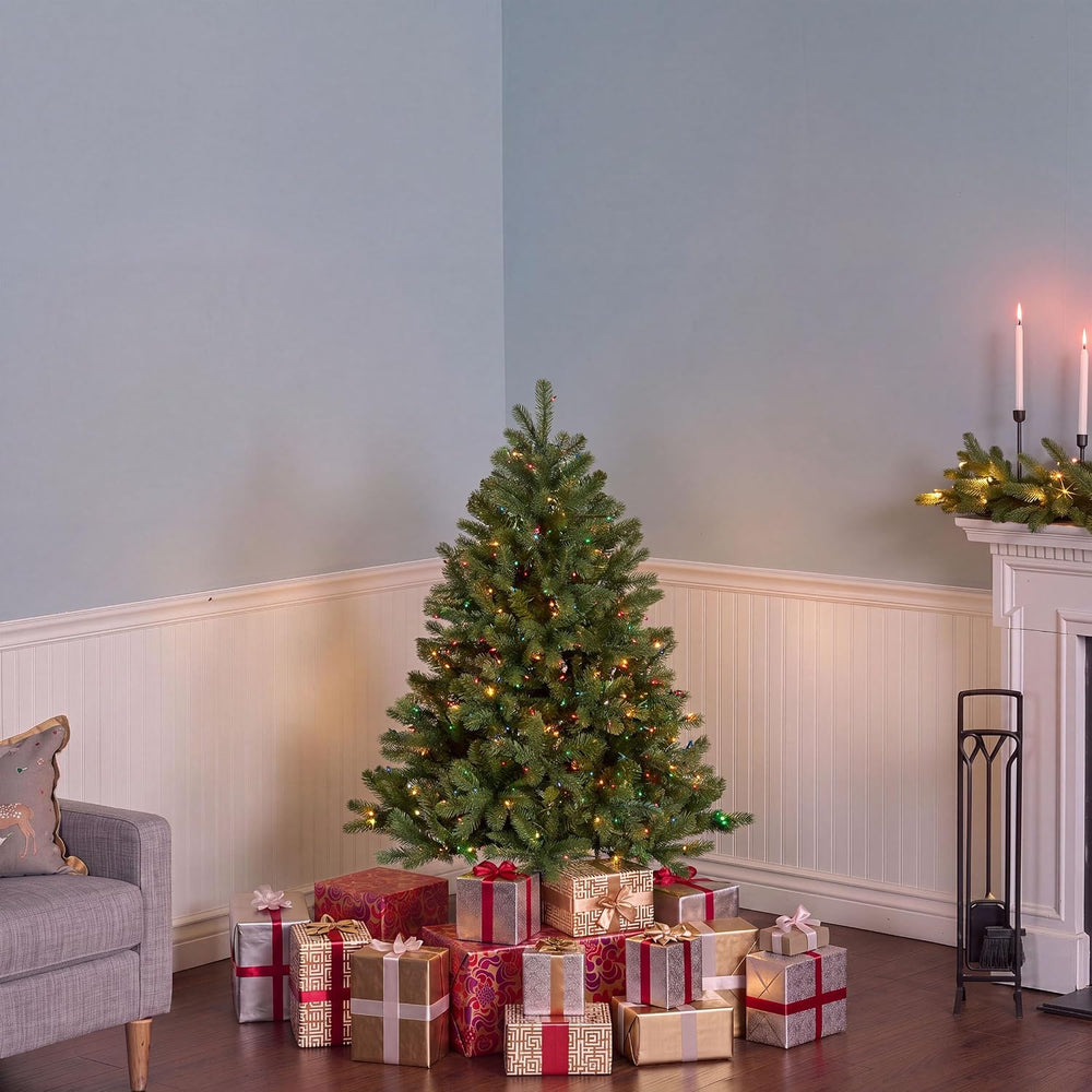 National Tree Company 4.5ft Pre-Lit Downswept Douglas Fir Christmas Tree