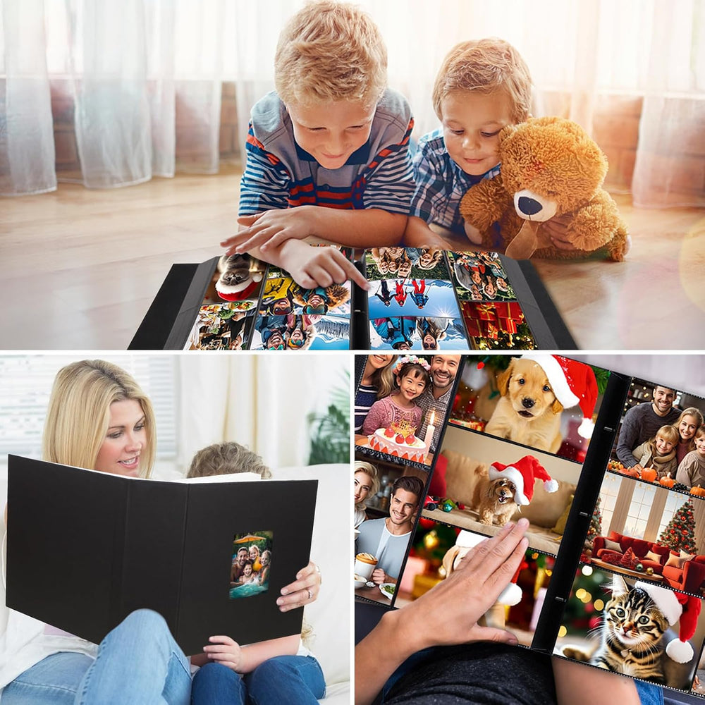 Extra Large Capacity 4x6 Photo Album, Holds 1000 Photos, Black